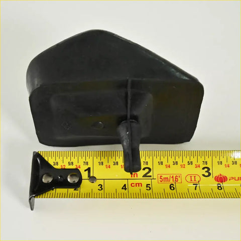 Black rubber tail gate bumper stop mudguard with metal bracket for Nissan Datsun 720 1979-1986 back side view