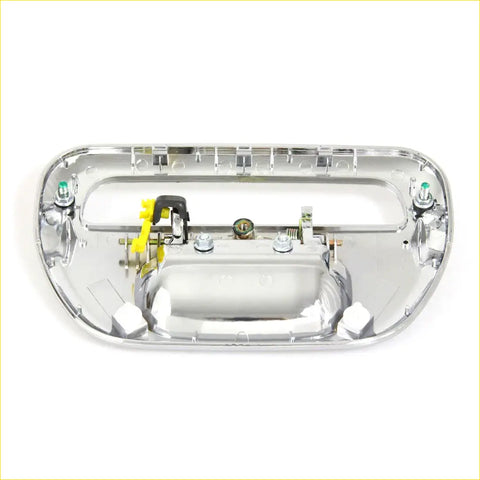 Backside of chrome finished tail gate handle showing internal mechanism for mitsubishi l200 animal warrior