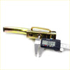 Gold-colored metal tail gate handle opener with locking mechanism measured by digital caliper for dodge ram 50