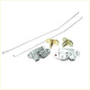 Silver and brass metal tailgate lock control link with curved rods for toyota hilux 2015-2023