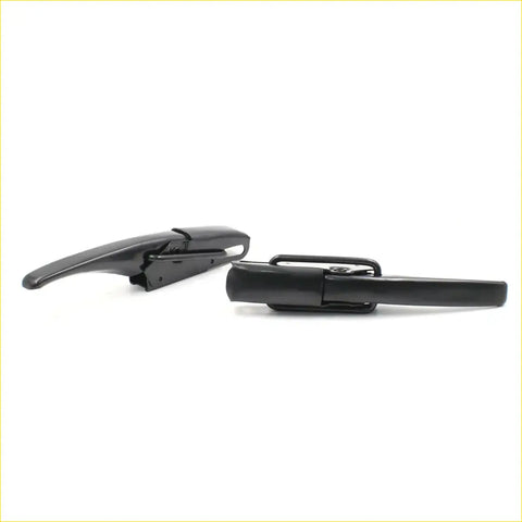 Black plastic tail gate lock handle end caps with grips and mounting hardware for toyota hilux 1983-1998