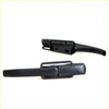 Black plastic tail gate lock handle with sleek modern design and integrated latch for Toyota Hilux 1978-1983 back side view