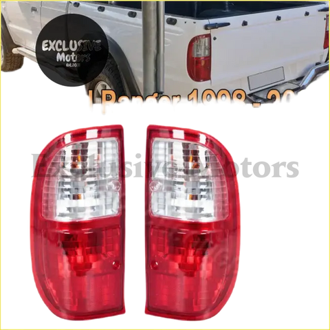 Tail light and fog light for ford ranger 1998-2006 in red and clear plastic shown from the back side