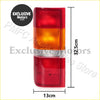 Tail light for ford transit 1991-2000 with red and amber three-segment design in clear plastic housing