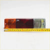 Tail light x2 for nissan datsun 520 521 j13 1968-1973 orange red clear plastic assembly with yellow measuring tape underneath