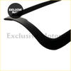 Black curved automotive belt with smooth reflective surface for tail lights covers surrounds trim vw amarok 2009-2019