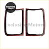 Red and black glossy tail lights covers surrounds trim for vw amarok 2009-2019 automotive window trim pieces