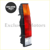 Black plastic tail lights x 2 for nissan d21 pickup 1986-1997 with orange red and clear lens sections