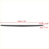 Black sleek 160cm long car roof rail trim shown from the back for toyota tundra tailgate cap protector lip spoiler cover