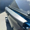 Silver textured rear bumper cover shown from the back for tailgate cover Nissan Navara 2021 plus textured black model