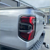 Back side of taillight covers for ford ranger 2022 plus with sleek red and black matte black design