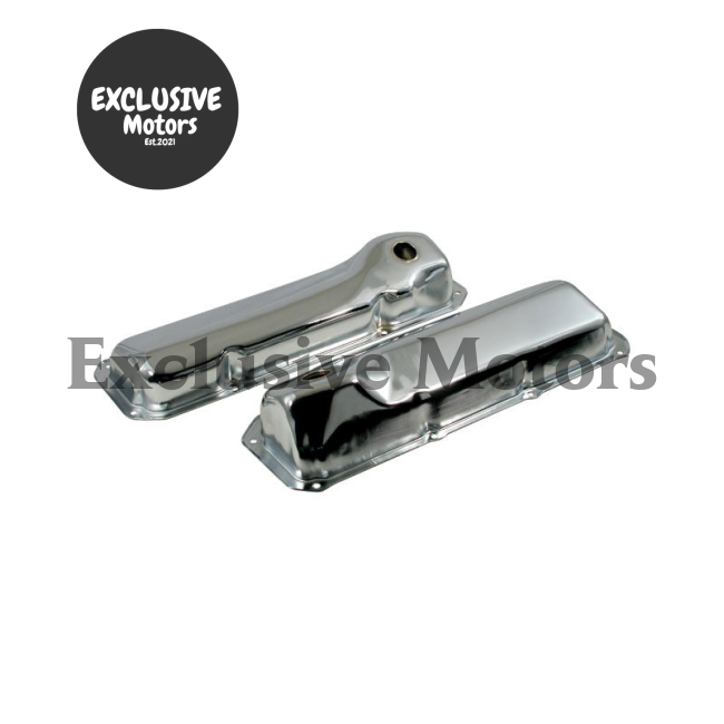 Ford Cleveland 302 / 351 Chrome Steel Valve Covers (1969-1974)