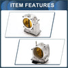 Silver throttle body for Toyota 4Runner and Land Cruiser 2005-2009 with gold interior and black rubber gasket visible