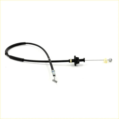 Black rubber coated throttle cable with metal ends and yellow plastic ball tip for nissan datsun pulsar hatchback 1982-1986
