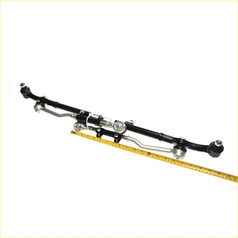 Black tie rod idler arm center link set with silver metallic joints for Nissan Datsun King Cab 1985-1999