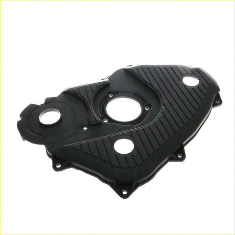Black plastic ribbed timing chain belt cover with multiple mounting holes for toyota hilux 4runner 2001-2004