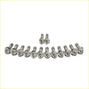 Set of sixteen chrome-finished hex head lug nuts with threaded shafts for titanium exhaust manifold kit on nissan patrol