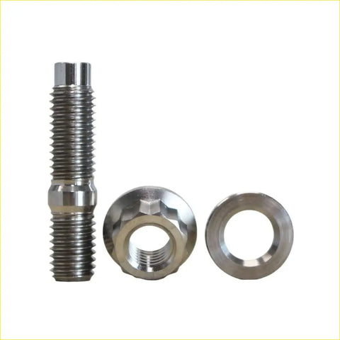 Silver metallic titanium exhaust manifold stud kit with hex bolt nut and washer for Nissan Patrol GU ZD30 3.0L