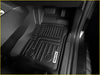 Black rubber toyota hilux 8th gen deep dish all-weather floor liner with molded ridges and circular footwell cutouts