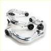Shiny chrome-finished aluminum control arms with black rubber bushings and bolts for toyota hilux n80 front lift