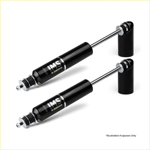 Black dobinsons ims shock absorbers with chrome accents sleek cylindrical design for toyota landcruiser prado 90 series