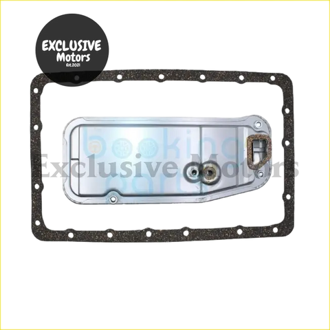 Silver metal transmission oil pan with black rubber gasket and bolt holes for toyota prado surf hilux 4wd filter kit