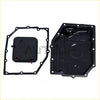 Black automotive transmission oil pan gasket set with oil filter for chrysler dodge included in product pack