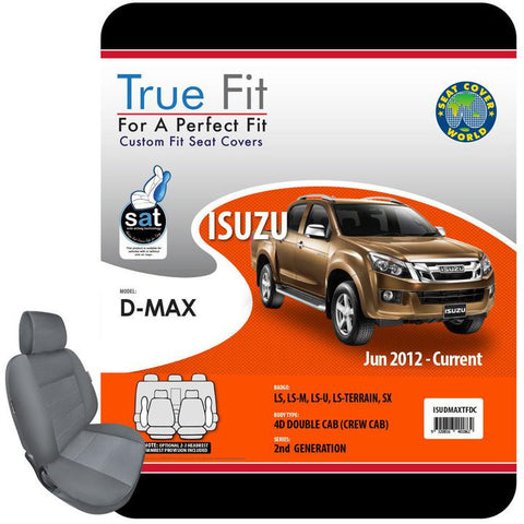 True Fit Tailored Seat Covers Fits Isuzu D-Max Dual Cab