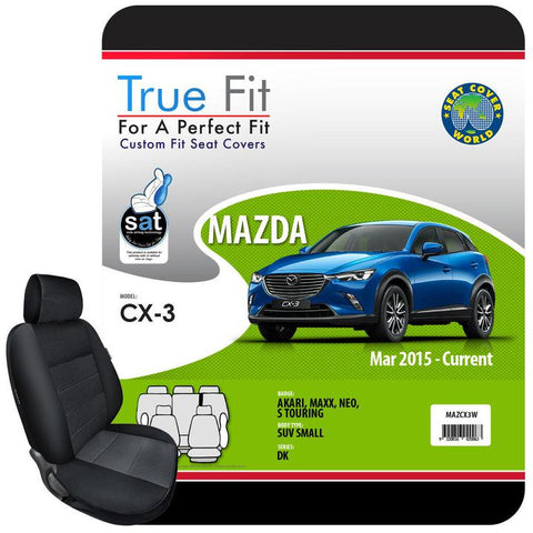 True Fit Tailored Seat Covers Fits Mazda CX3 Akari, Maxx,