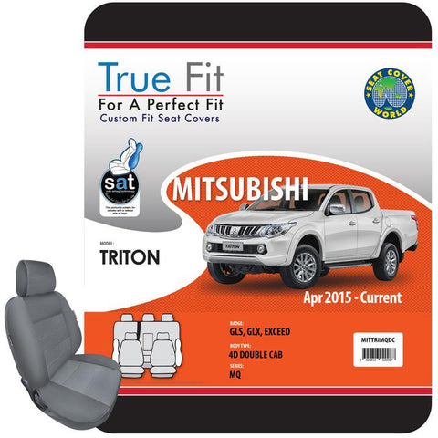 True Fit Tailored Seat Covers Fits Mitsubishi Triton GLS,