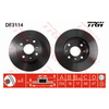 TRW Brake Rotor Pair 234mm Front DF3114S