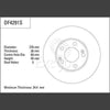 TRW Brake Rotor 276mm Front DF4291S