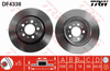 TRW Brake Rotor Pair 308mm Rear DF4338S