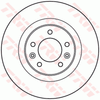 TRW Brake Rotor Pair Rear DF4945S