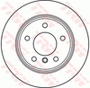TRW Brake Rotor Pair Rear DF6106S