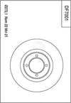 TRW Brake Rotor 272.1mm Front DF7001S