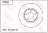 TRW Brake Rotor 289.7mm Front DF7342S