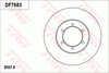 TRW Brake Rotor Single 258mm Front DF7683S