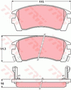 TRW Dtec Brake Pad Set Front GDB1013DT