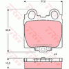 TRW Dtec Brake Pad Set Rear GDB3233DT