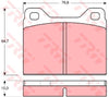 TRW Cotec Brake Pad Set Front GDB131
