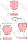 TRW Cotec Brake Pad Set GDB1371