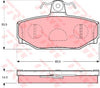 TRW Cotec Brake Pad Set Rear GDB1377