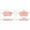 TRW Cotec Brake Pad Set Front GDB1476