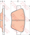 TRW Cotec Brake Pad Set Front GDB1841
