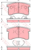 TRW Cotec Brake Pad Set Front GDB3126