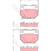 TRW Cotec Brake Pad Set Rear GDB3308