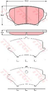 TRW Cotec Brake Pad Set Front GDB3401