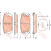 TRW Cotec Brake Pad Set Rear GDB3462