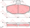 TRW Cotec Brake Pad Set Front GDB442
